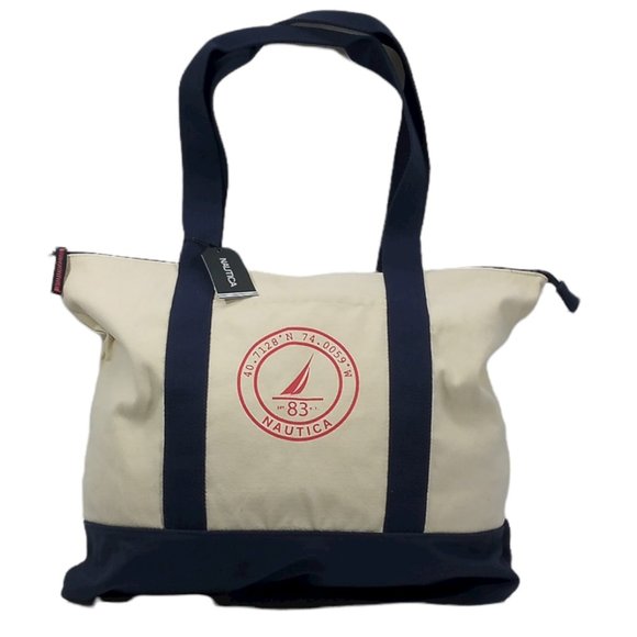 Nautica Bags Nwt Nautica Jumbo Zippered Tote W Extra Outside Pocket